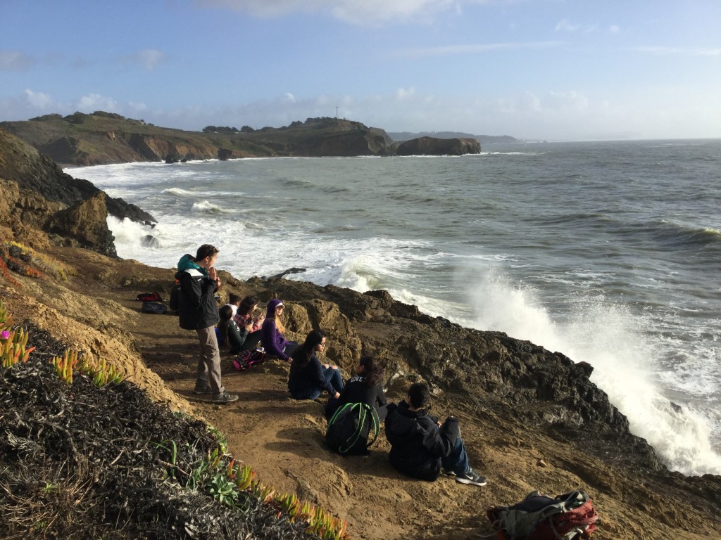 Twin Rivers students exploring the Marin coast on a Project DREAM field trip